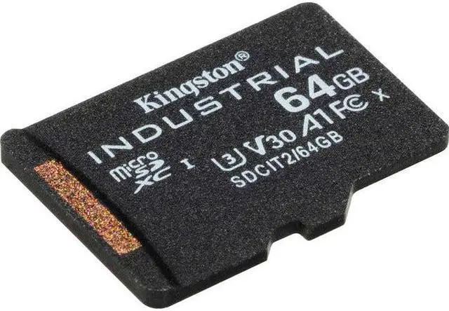 Alt view image 2 of 8 - Kingston Industrial 64 GB Class 10-UHS-I (U3) V30 microSDXC