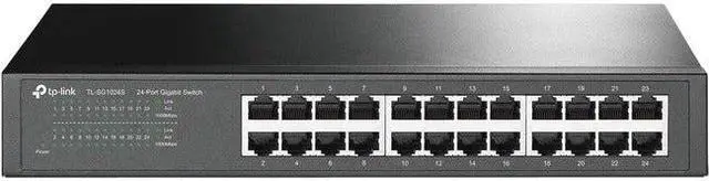 Alt view image 7 of 10 - TP-Link 24 Port Gigabit Ethernet Switch | Desktop or Rackmount | Lifetime Protection | Plug & Play | Shielded Ports | Sturdy Metal | Fanless Quiet | Traffic Optimization | Unmanaged (TL-SG1024S)