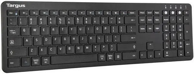 Alt view image 5 of 6 - Targus Full-Size Multi-Device Bluetooth Antimicrobial Keyboard - Wireless Connectivity - Bluetooth - 104 Key - PC, Mac - AAA Battery Size Supported - Black - AKB864US