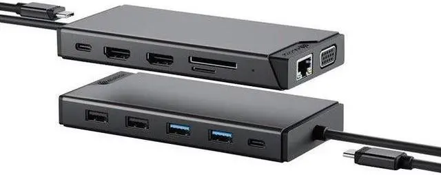Alt view image 4 of 7 - Alogic USB-C 12-in-1 Dual Display Mini Dock MV2 DUCDMV2