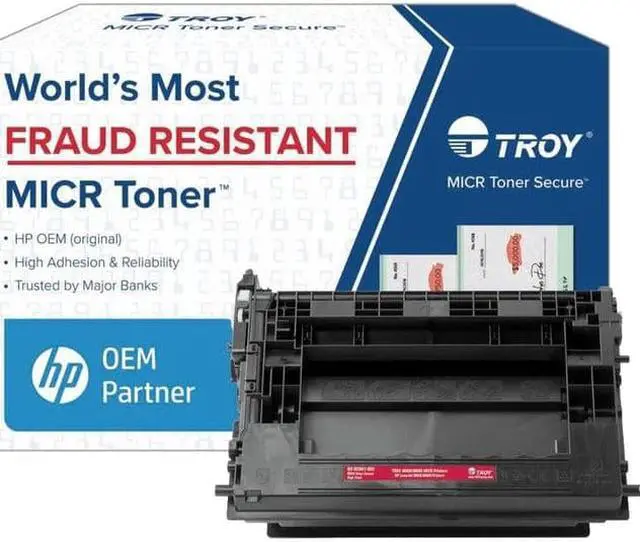 Alt view image 5 of 6 - Troy Group 02-82041-001 Troy M608 M609 High Yield Micr Toner Secure Cartridge [25 000 Yield] [coordinating Non-micr Hp Part: Cf237x Hp Laserjet M608 M609 Printers]. Troy Group Develops Manufactures An