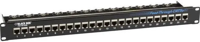 Alt view image 6 of 8 - BLACK BOX JPM804A-R2 PTCH PNL CAT5E FD-THR 1U SHIELDED 24PT