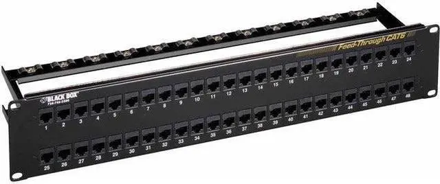 Alt view image 4 of 7 - Black Box CAT6 Feed-Through Patch Panel - Unshielded, 48-Port (jpm820a)