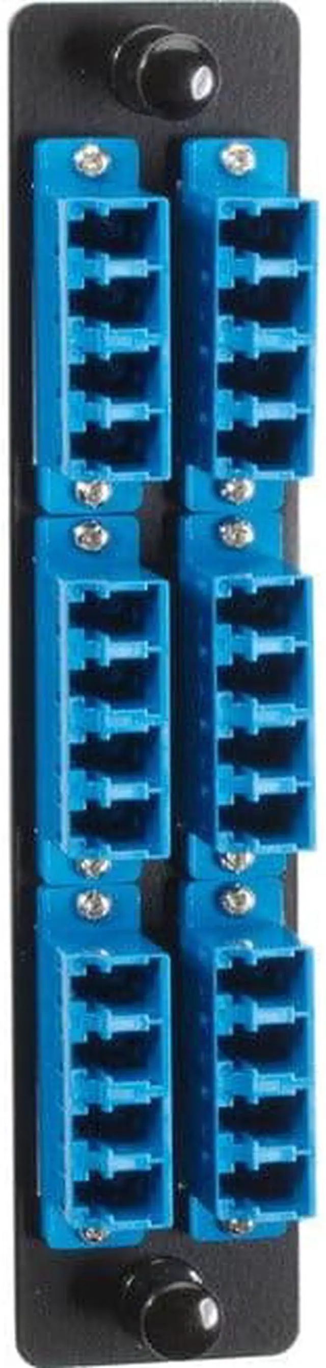 Alt view image 6 of 8 - Black Box Fiber Adapter Panel, High Density, (12) LC Duplex, Ceramic, Blue