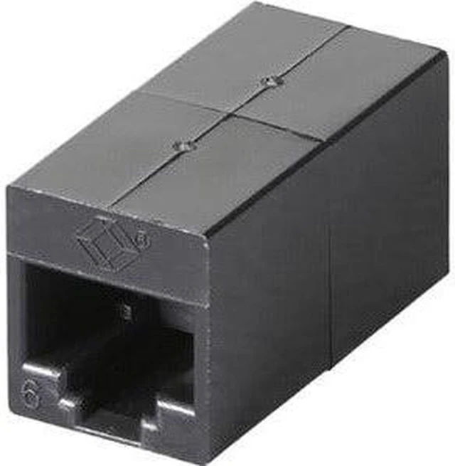 Main image of Black Box Cat.6 Coupler - Unhielded, Straight-Pin, Office Black, 10-Pack