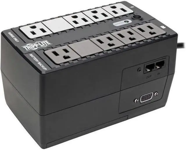Alt view image 9 of 11 - Tripp Lite 550VA Compact Desktop Battery Backup UPS, 8-Outlets (INTERNET550SER)