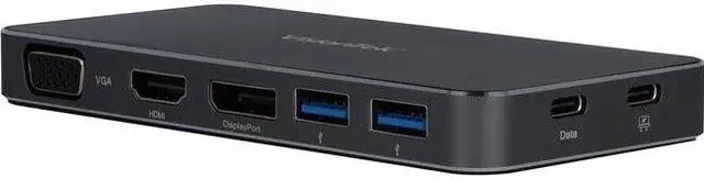 Alt view image 19 of 20 - VisionTek USB C Portable Dock - for Notebook/Desktop PC - 100 W - USB Type C - 5 x USB Ports - 2 x USB 3.0 - HDMI - VGA - DisplayPort - Wired