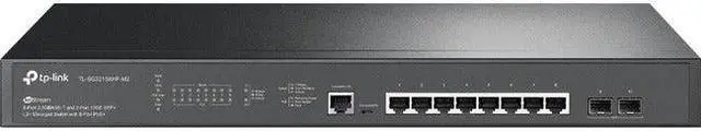 Alt view image 8 of 11 - TP-Link JetStream TL-SG3210XHP-M2 Ethernet Switch* - 8 Ports - Manageable - 3 Layer Supported - Modular - 240 W PoE Budget - Optical Fiber, Twisted Pair - PoE Ports - Rack-mountable, Desktop