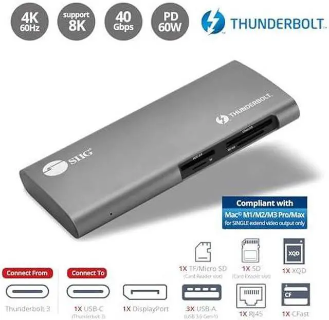 Alt view image 14 of 18 - Quad Display Thunderbolt 4 Docking Station & PD - Advanced Quad Display Thunderbolt 4 Docking Station with three Thunderbolt 4 USB-C, one DisplayPort, one HDIM, two USB-A 5G, two USB-A 480Mbps, on