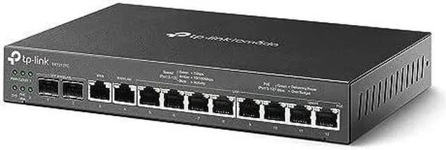 Alt view image 9 of 18 - TP-Link ER7212PC | Omada Router, PoE Switch & Controller 3-in-1 Gigabit VPN Router | Up to 4 WAN | 8 PoE+ LAN Port @ 110W | Fanless | Easy Installation | Load Balance