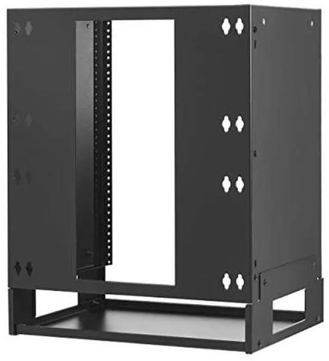Alt view image 7 of 11 - Tripp Lite 4U Wall Mount Bracket Rack Enclosure for Small Switches and Patch Panels, 14.75 inches Deep, Hinged Door for Equipment Access, 5-Year Warranty (SRWO4UBRKTSHELF)