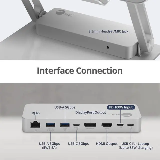Alt view image 17 of 20 - Dell Docking Station - 90 W - USB Type-C - Network (RJ-45) - HDMI - 1 x DisplayPorts - DisplayPort - Gigabit Ethernet