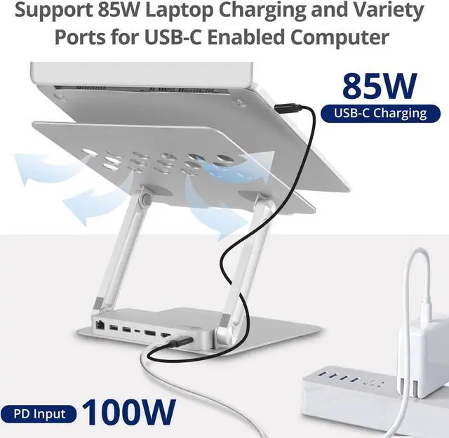 Alt view image 18 of 20 - Dell Docking Station - 90 W - USB Type-C - Network (RJ-45) - HDMI - 1 x DisplayPorts - DisplayPort - Gigabit Ethernet