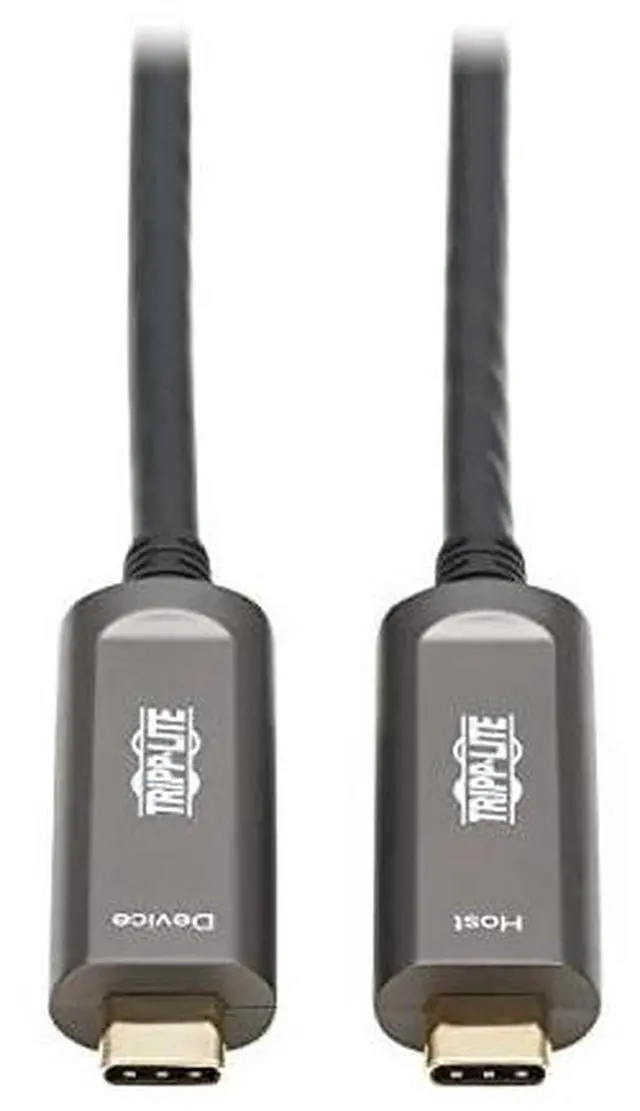 Alt view image 2 of 9 - Tripp Lite USB-C Fiber (10 Gbps) Data Cable, USB 3.2 Active Optical Cable, Male to Male, Black, Plenum-Rated for in Wall & Ceiling Installations, 33" to 98" Length, 3-Year Warranty (U420F-D3 Series)