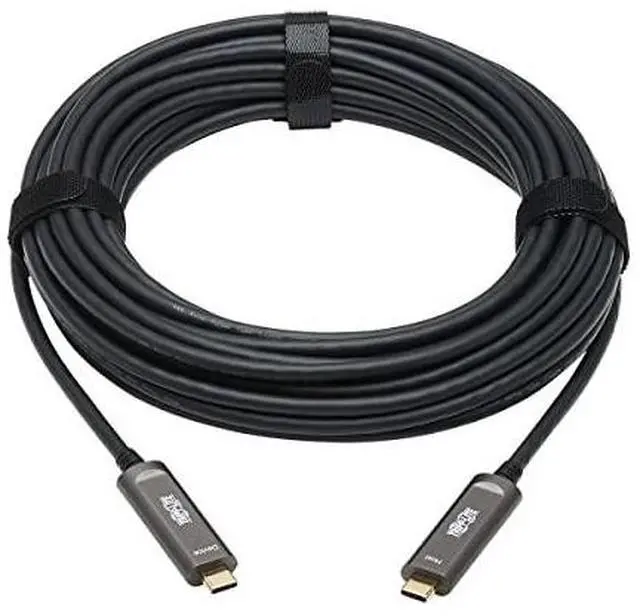 Alt view image 3 of 9 - Tripp Lite USB-C Fiber (10 Gbps) Data Cable, USB 3.2 Active Optical Cable, Male to Male, Black, Plenum-Rated for in Wall & Ceiling Installations, 33" to 98" Length, 3-Year Warranty (U420F-D3 Series)