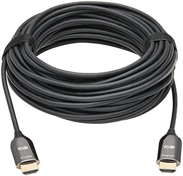 Alt view image 16 of 20 - Tripp Lite P568F-15M-8K6 HDMI Fiber Active Optical Cable, M-M, Black, 15 m (49 ft.)