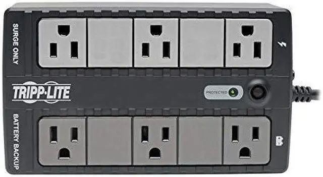 Alt view image 20 of 20 - tripp lite 900va ups desktop battery back up, 12 outlet, 480w 120v standby, ultra-compact, usb (internet900u)