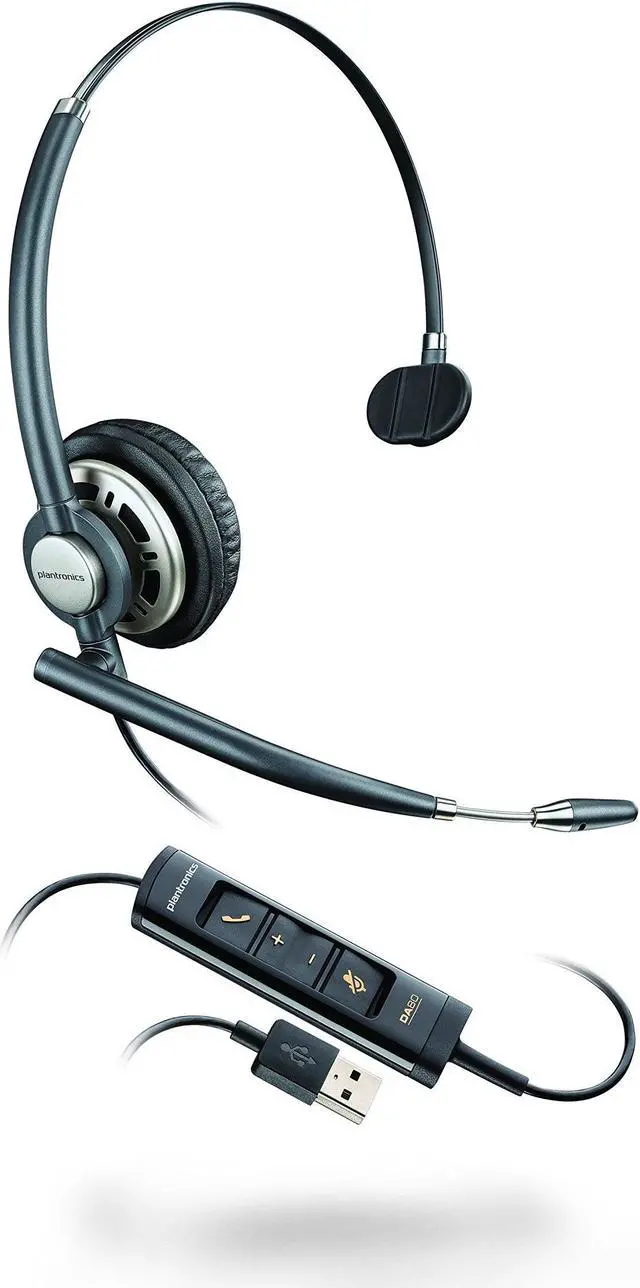Alt view image 6 of 6 - Plantronics EncorePro HW715 USB Mono Mono Corded Headset