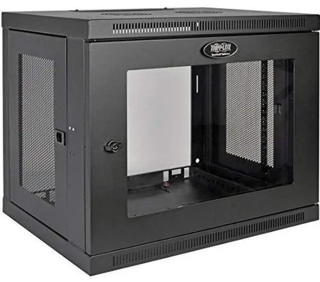Alt view image 19 of 20 - Tripp Lite 10U Wall-Mount Rack Enclosure Server Cabinet, Hinged Back, Clear Acrylic Window (SRW10USG)
