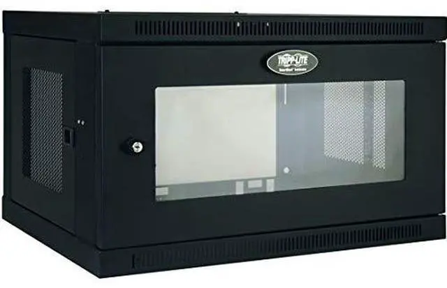 Alt view image 18 of 20 - Tripp Lite 10U Wall-Mount Rack Enclosure Server Cabinet, Hinged Back, Clear Acrylic Window (SRW10USG)