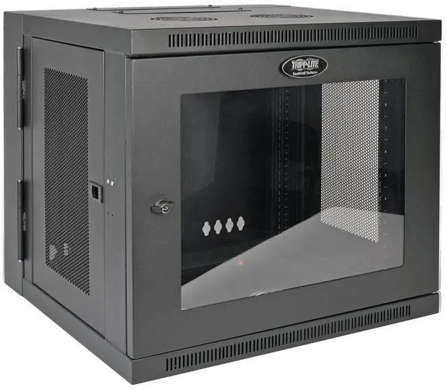 Alt view image 17 of 20 - Tripp Lite 10U Wall-Mount Rack Enclosure Server Cabinet, Hinged Back, Clear Acrylic Window (SRW10USG)