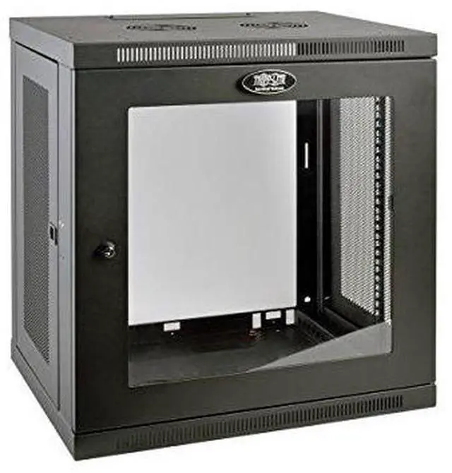 Alt view image 20 of 20 - Tripp Lite 10U Wall-Mount Rack Enclosure Server Cabinet, Hinged Back, Clear Acrylic Window (SRW10USG)