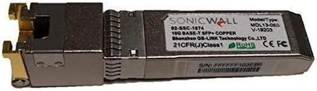 Alt view image 8 of 9 - SONICWALL SFP+ 10GBASE-T TRANSCEIVER Copper RJ45 Module