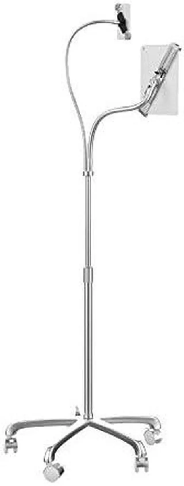 Alt view image 7 of 10 - CTA Digital Compact Mobile Floor Stand with Universal Security Enclosure Black