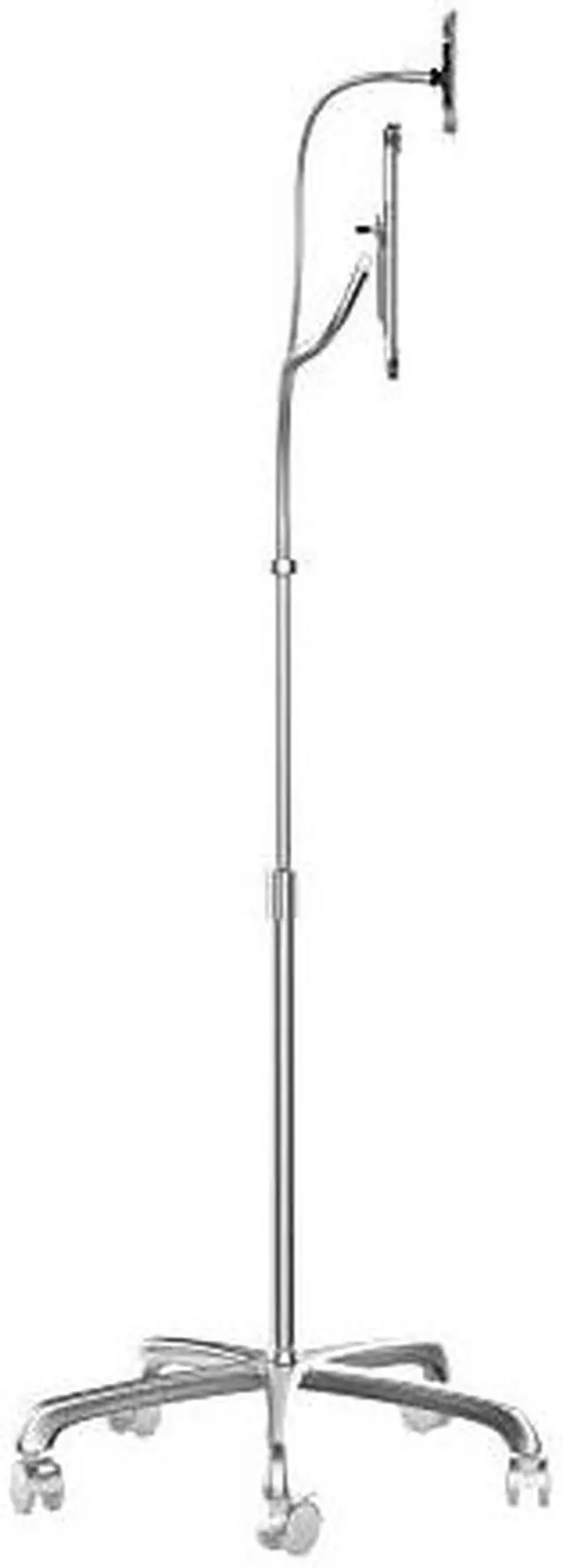Alt view image 8 of 10 - CTA Digital Compact Mobile Floor Stand with Universal Security Enclosure Black
