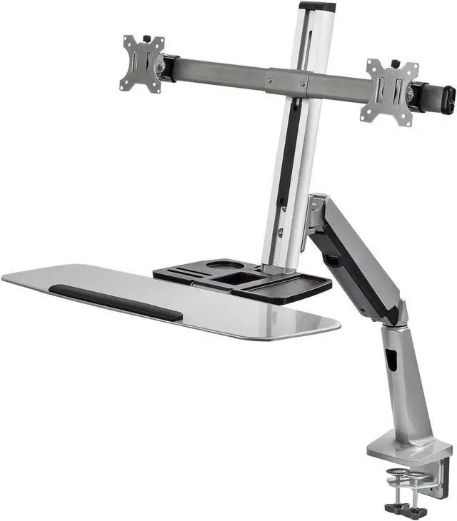 Alt view image 16 of 17 - Siig Mounting Arm For Monitor Keyboard - Silver