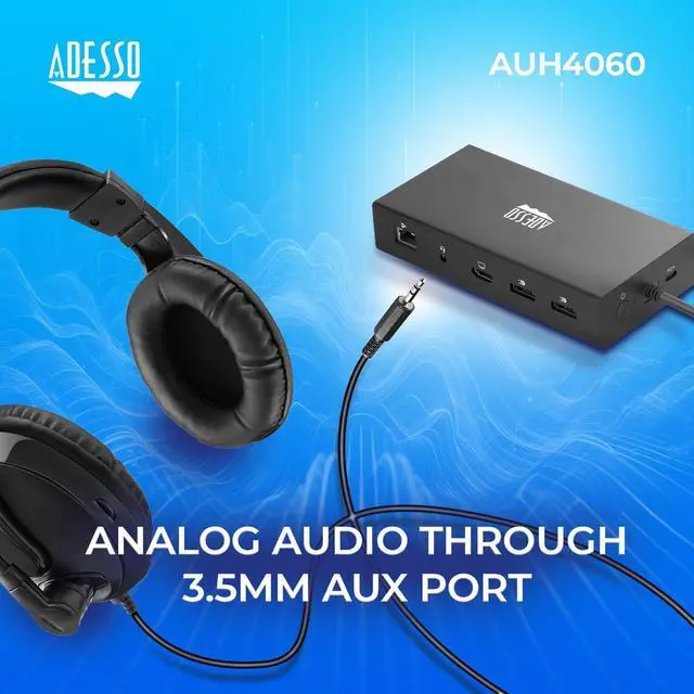 Alt view image 15 of 18 - Adesso 12-in-1 USB-C Multi-Port TAA Compliant Docking Station Black AUH4060