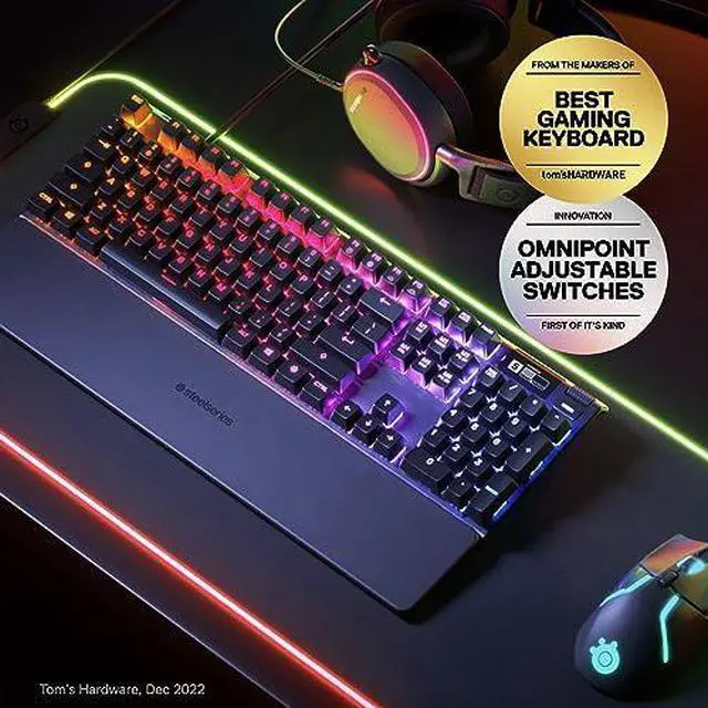 Alt view image 11 of 20 - SteelSeries Apex Pro Mini Wireless Mechanical Gaming Keyboard - World's Fastest Keyboard - Adjustable Actuation - Compact 60% Form Factor - RGB - PBT Keycaps - Bluetooth 5.0 - 2.4GHz - USB-C
