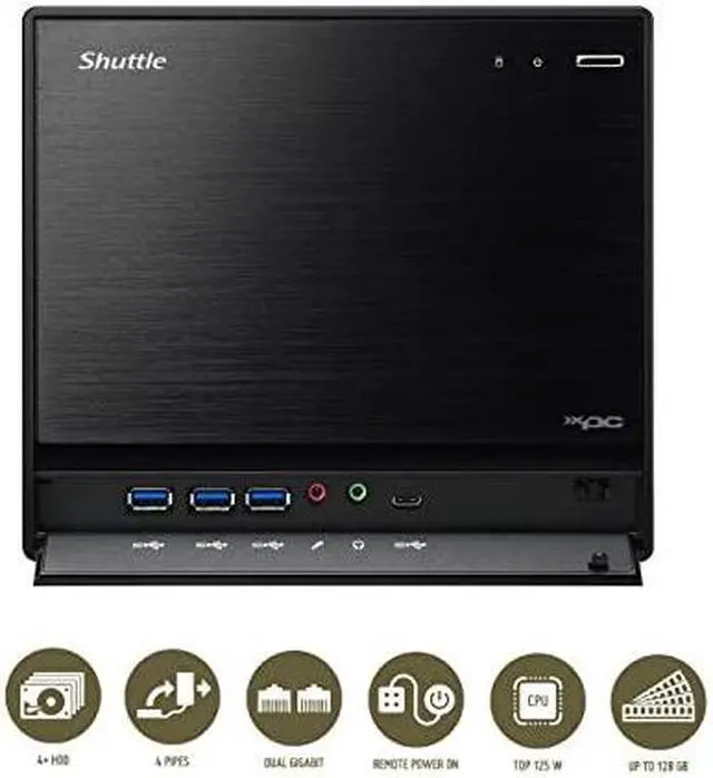 Alt view image 20 of 20 - Shuttle XPC Cube SH570R8 Mini Barebone PC Intel H570 LGA 1200 Supports 125W 11th/10th Gen Rocket Lake/Comet Lake CPU No RAM No HDD/SSD No CPU No OS 500W 80 Plus Gold Flex PSU