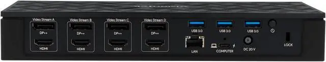 Alt view image 20 of 20 - VisionTek VT8000 Quad Display 4k USB 3.0 & USB-C Docking Station with 100W Power Delivery - for Notebook - 100 W - USB Type C - 4 Displays Supported - 4K - 4096 x 2160 - 4 x USB 3.0 - USB Type-C ...