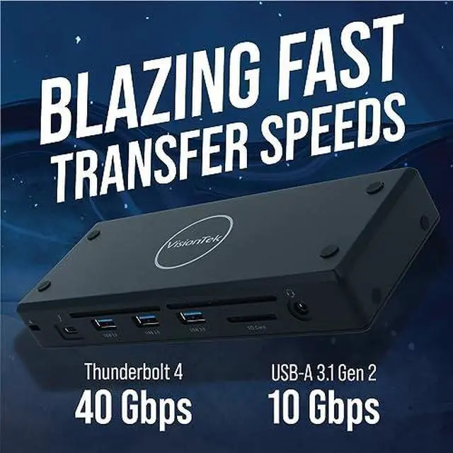 Alt view image 19 of 20 - VisionTek Dual Display 4K Thunderbolt 4 Docking Station w/ 80W Power Delivery
