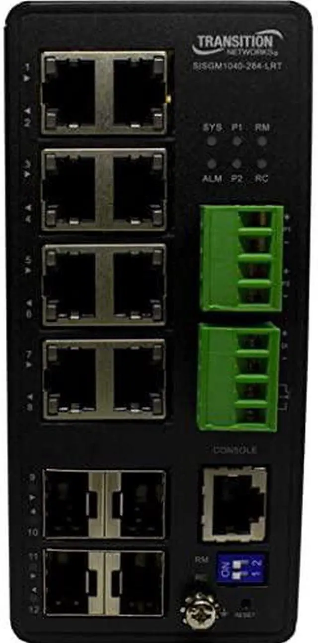 Alt view image 7 of 7 - Transition Networks Managed Hardened Gigabit Ethernet Switch SISGM1040284LRT
