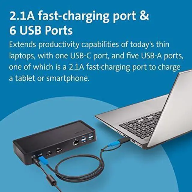 Alt view image 20 of 20 - SD4780P USBC USB 3.0 10GBPS DUAL 4K HYBRID DOCKING STATION W 100W PD