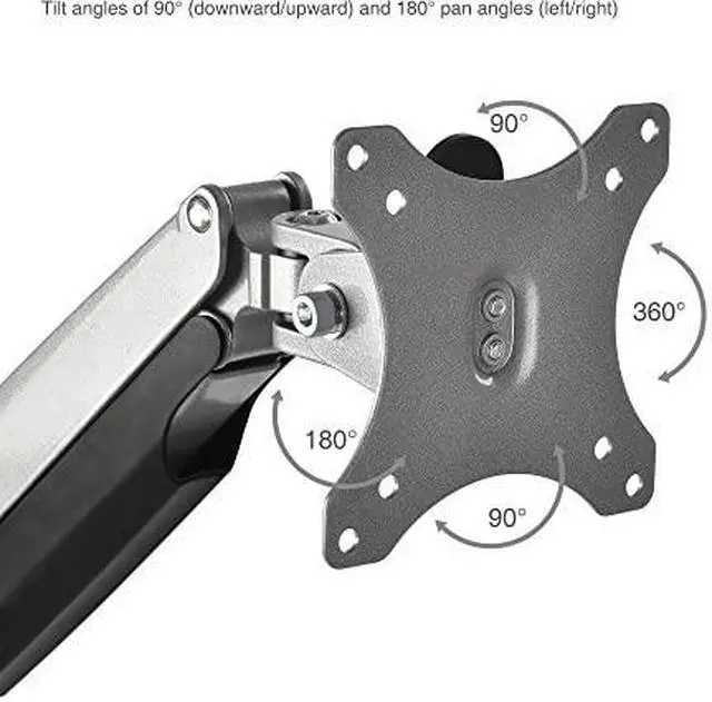 Alt view image 18 of 18 - SIIG CE-MT2E12-S1 High Premium Aluminum Gas Spring Desk Mount - Dual Monitor, VESA (75x75/100x100)