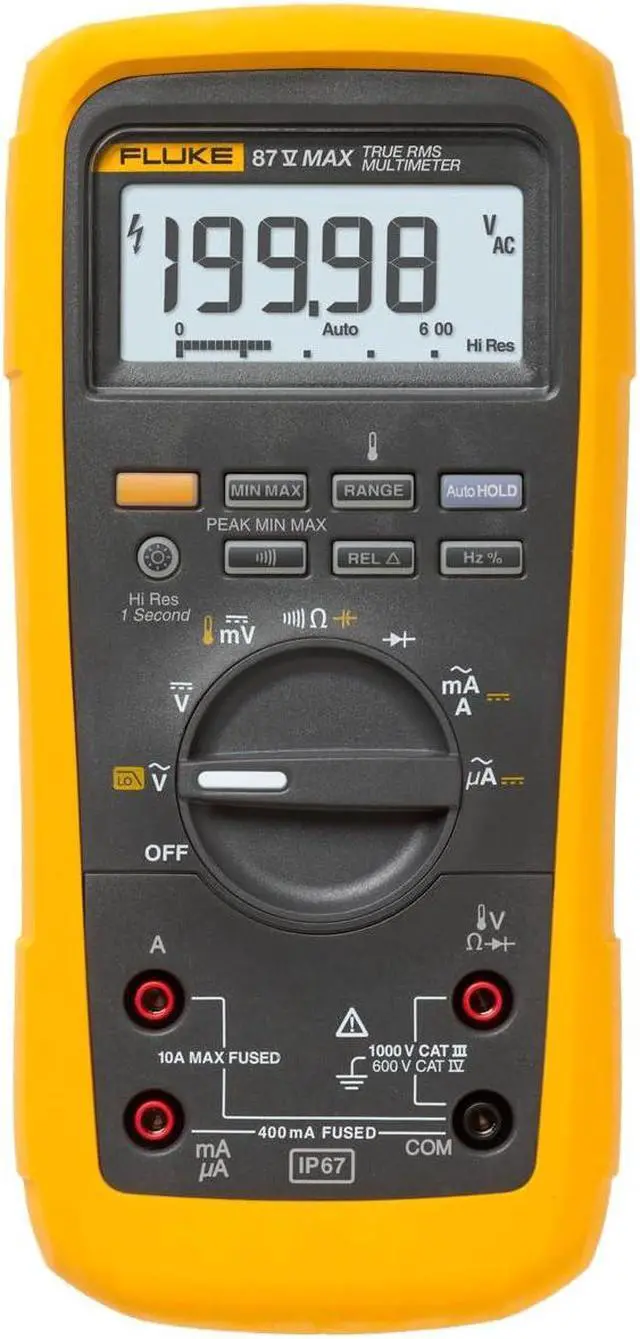 Alt view image 4 of 10 - INDUSTRIAL TRUE RMS HEAVY DUTY MULTIMETER FLUKE-87V-MAX INDUSTRIAL