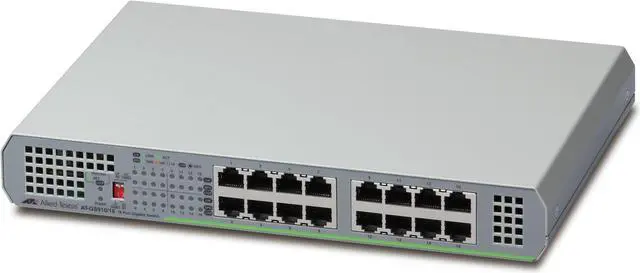 Alt view image 10 of 12 - Allied Telesis - AT-GS910/16-10 - Allied Telesis 16-Port 10/100/1000T Unmanaged Switch with Internal PSU - 16 Ports - 2