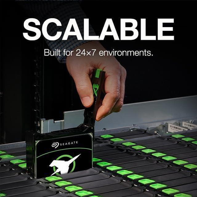 Alt view image 3 of 8 - Seagate Exos X24 ST24000NM007H 24 TB Hard Drive - 3.5" Internal - SAS (12Gb/s SAS) - Conventional Magnetic Recording (CMR) Method - Storage Array Device Supported - 7200rpm - 5 Year Warranty
