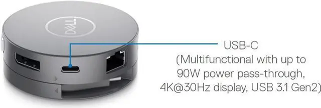 Alt view image 12 of 13 - Dell DA310 USB-C Mobile Adapter DELLDA310
