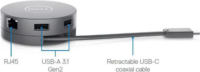 Alt view image 13 of 13 - Dell DA310 USB-C Mobile Adapter DELLDA310