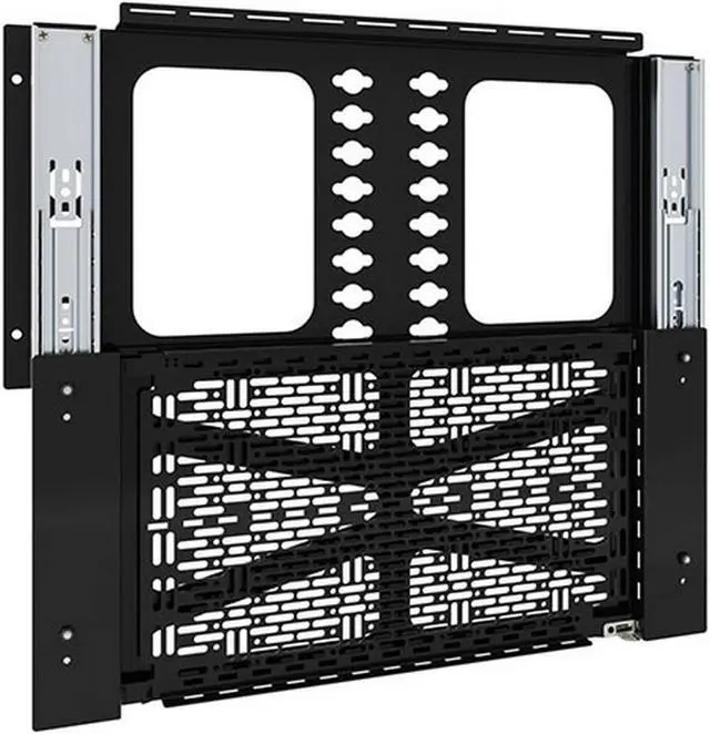 Alt view image 4 of 6 - Chief Proximity Component Storage Slide-Lock Panel for AV Systems - Black
