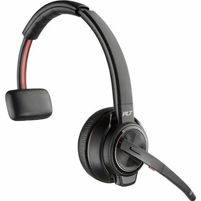 Alt view image 9 of 13 - HP Savi 8210 UC DECT 1920-1930 MHz USB-A Headset - Mono - Wireless - Bluetooth/DECT - 590.6 ft - 20 Hz - 20 kHz - On-ear, Over-the-head - Monaural - Ear-cup - Noise Cancelling, Omni-directional Microp