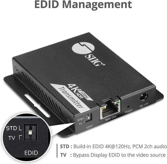 Alt view image 9 of 11 - SIIG HDMI Extender w/ IR up to 132ft 40M EDID Nearly zero latency CEH27L11S1