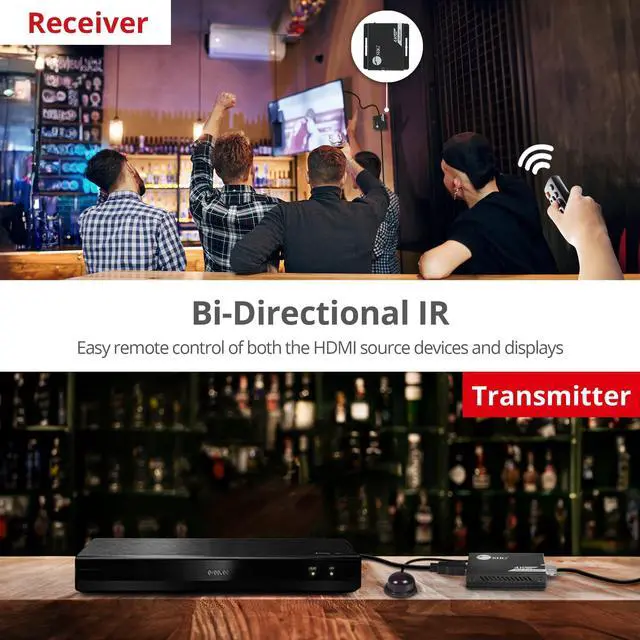 Alt view image 11 of 11 - SIIG HDMI Extender w/ IR up to 132ft 40M EDID Nearly zero latency CEH27L11S1