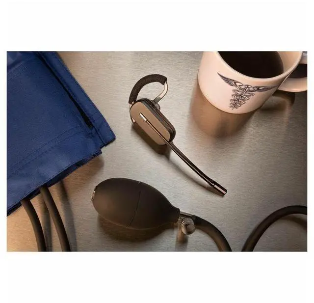 Alt view image 12 of 16 - Poly CS540A DECT 1920-1930 MHz Headset TAA - Mono - Wireless - DECT 6.0 - 393.7 ft - Over-the-ear, Over-the-head - Monaural - In-ear - Noise Cancelling Microphone - Noise Canceling - Black - TAA Compl