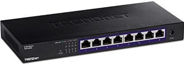 Alt view image 10 of 13 - TRENDnet 8-Port Unmanaged 2.5G PoE+ Switch, Fanless, Compact Desktop Design, Metal Housing, 2.5GBASE-T Ports, IEEE 802.3bz, 100W PoE Budget, Black,Lifetime Protection,TPE-TG380