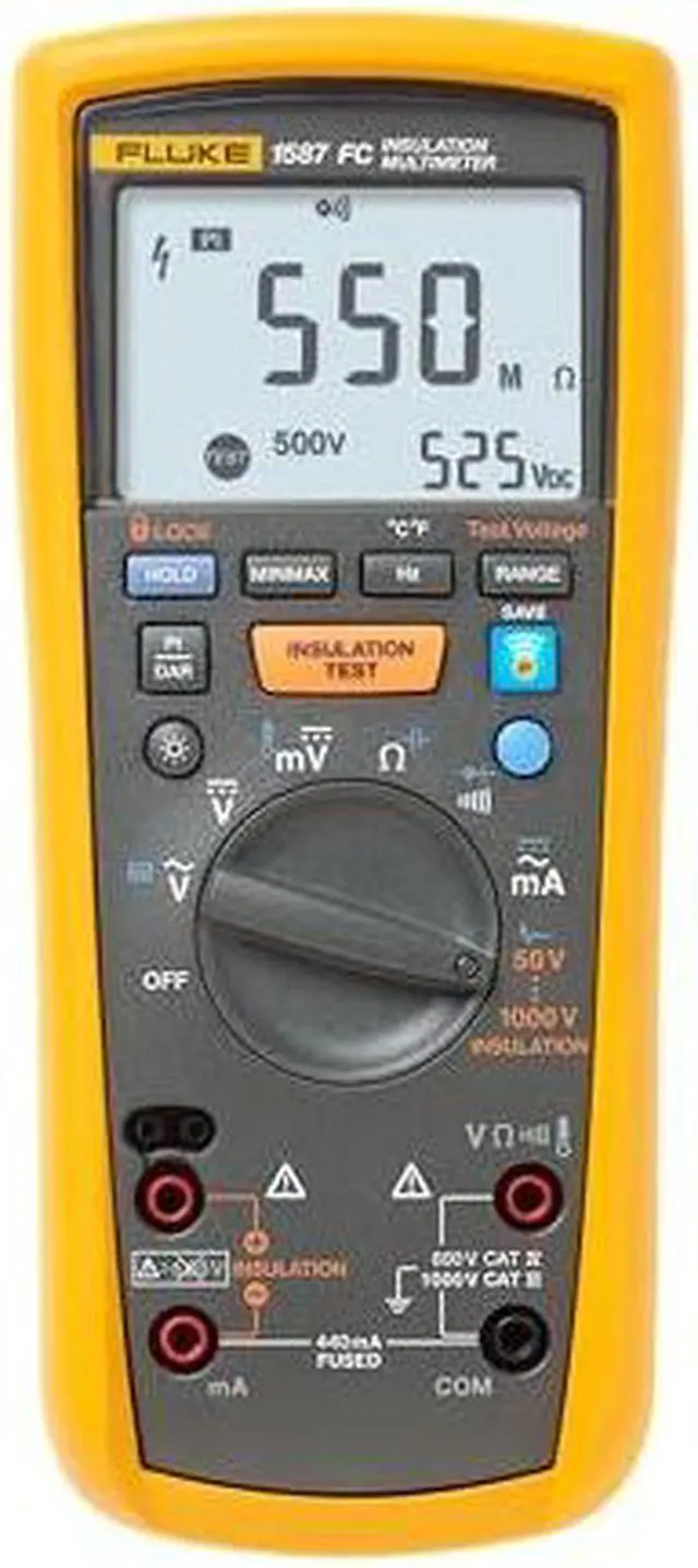 Alt view image 10 of 16 - Fluke - Fluke-1587-fc - Flu1587fc Meter Probe 2x Test Teads 2x Aligator Clips Quick Start Guide Manual Cd Registration Card Clamp Instruction Sheet Mini Thermometer Instruction Sheet Manual Suppliment